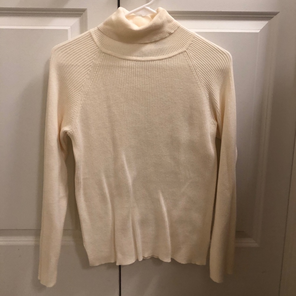 Cream turtleneck sweater